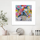 A Vibrant Floral No. 1 by Joan Curtis on GIANT ART - blue contemporary