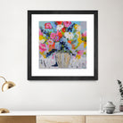 A Vibrant Floral No. 1 by Joan Curtis on GIANT ART - blue contemporary