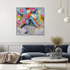 A Vibrant Floral No. 1 by Joan Curtis on GIANT ART - blue contemporary