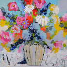 A Vibrant Floral No. 1 by Joan Curtis on GIANT ART - blue contemporary