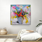 A Vibrant Floral No. 2 by Joan Curtis on GIANT ART - blue contemporary