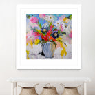 A Vibrant Floral No. 2 by Joan Curtis on GIANT ART - blue contemporary