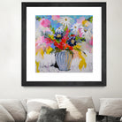 A Vibrant Floral No. 2 by Joan Curtis on GIANT ART - blue contemporary