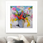 A Vibrant Floral No. 2 by Joan Curtis on GIANT ART - blue contemporary