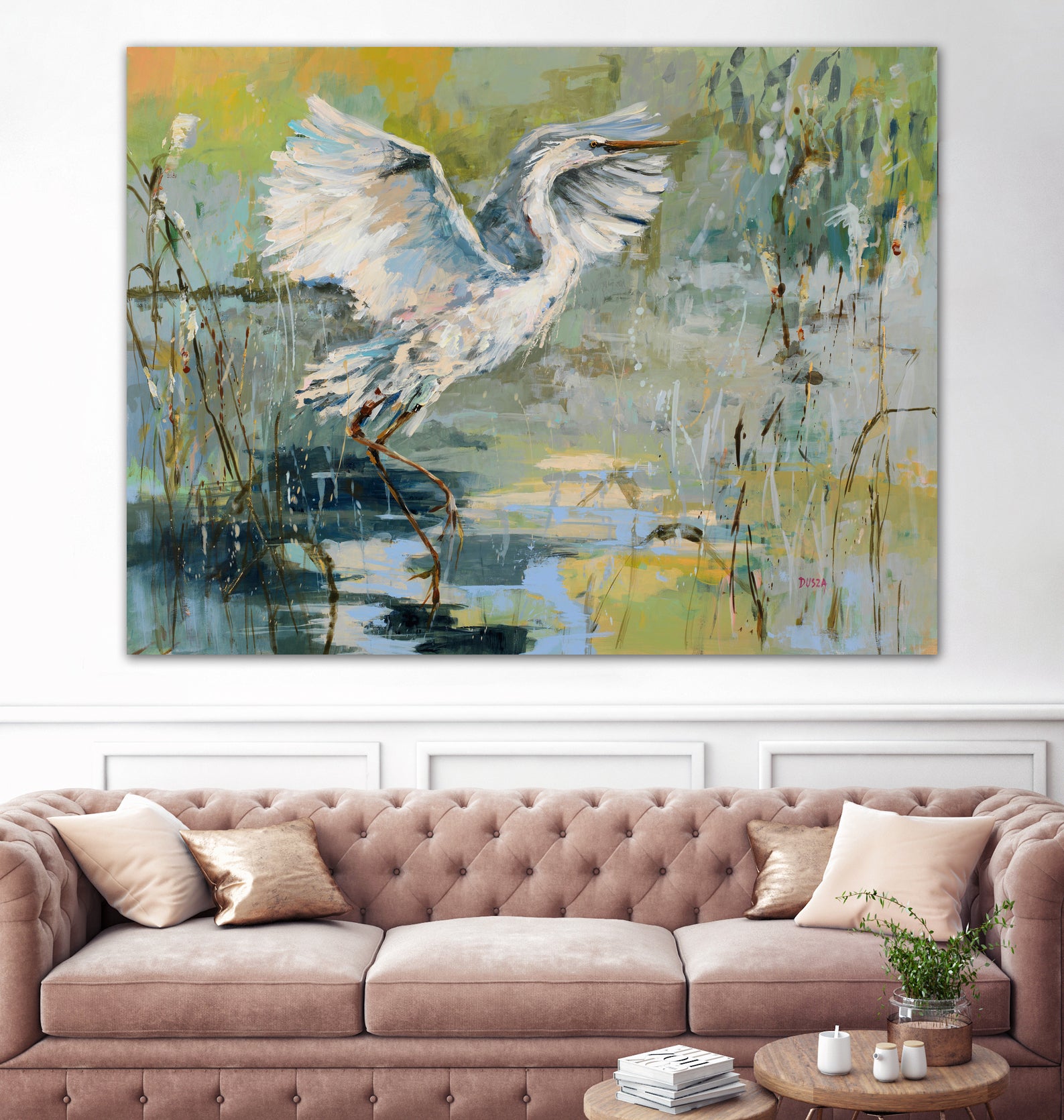 Shoreline Bird 1 by Dusza on GIANT ART - purple landscapes