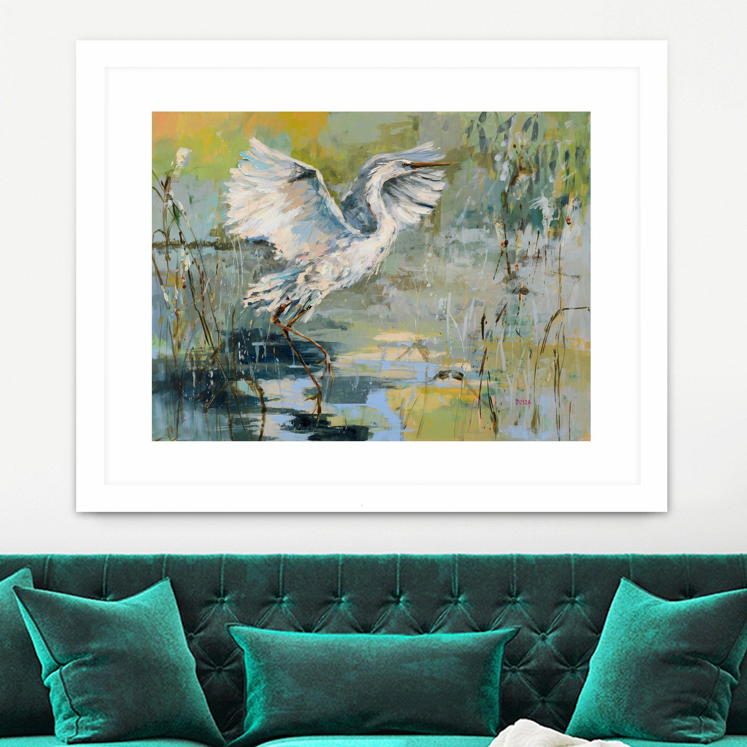 Shoreline Bird 1 by Dusza on GIANT ART - purple landscapes