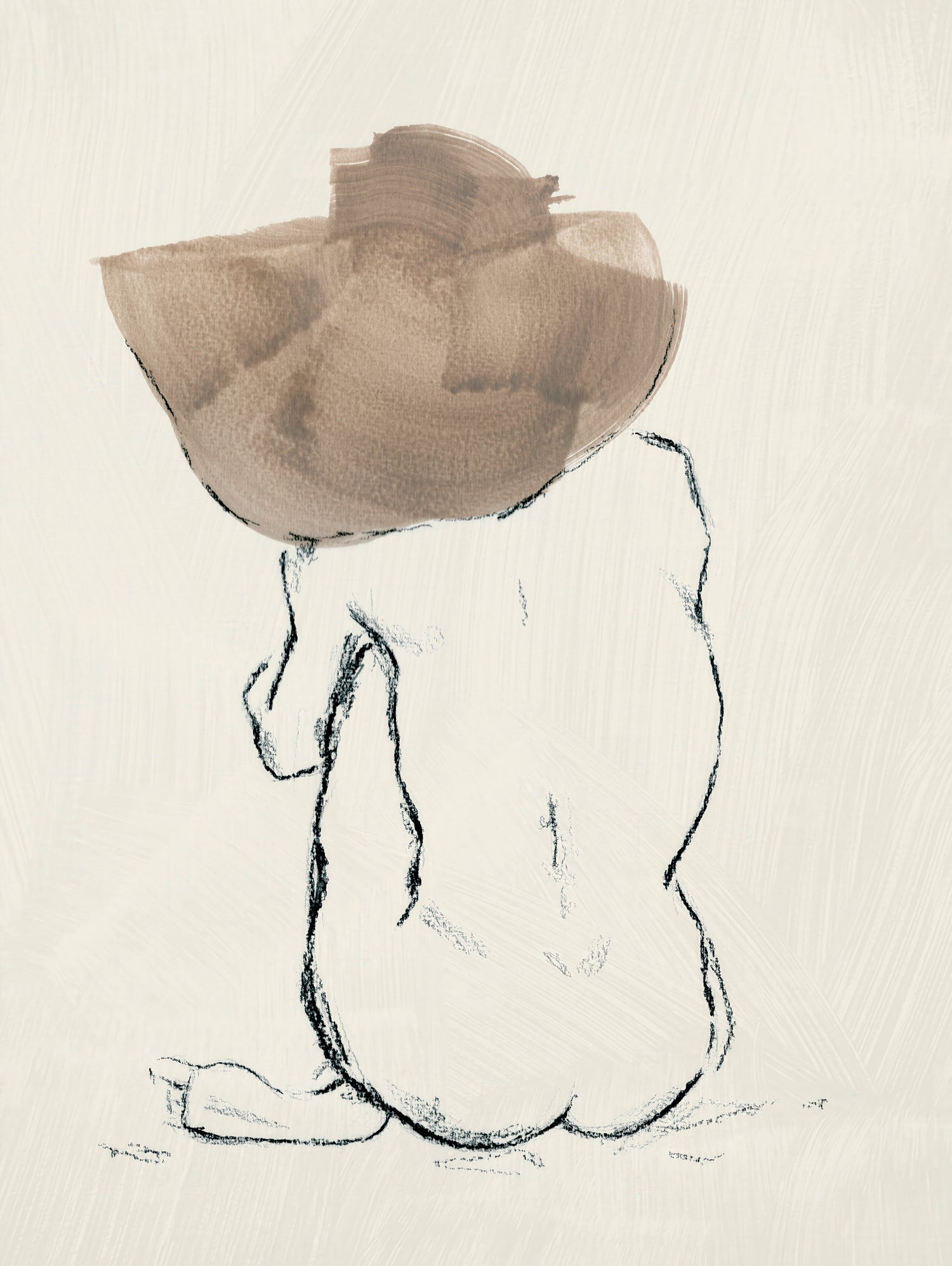 Girl with Floppy Hat by Chloe Elliott on GIANT ART - figurative figurative
