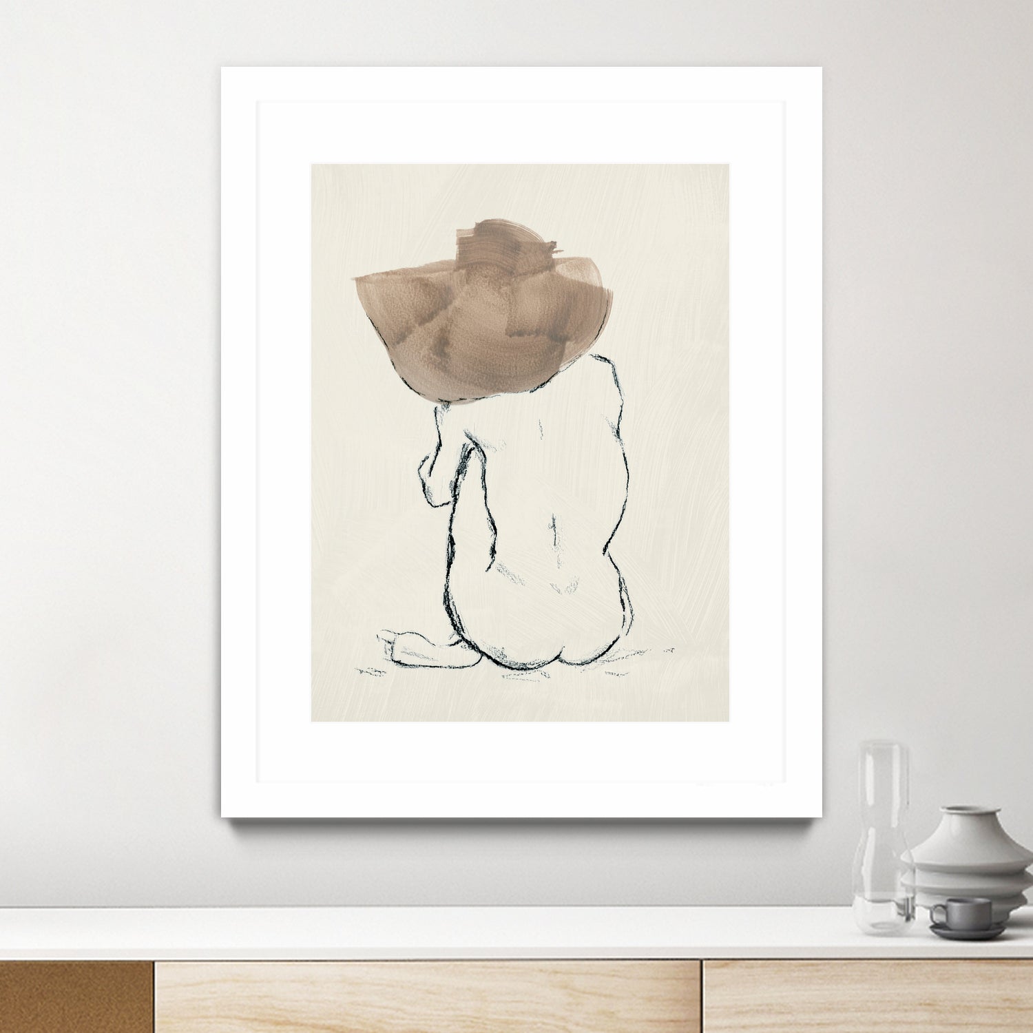 Girl with Floppy Hat by Chloe Elliott on GIANT ART - figurative figurative