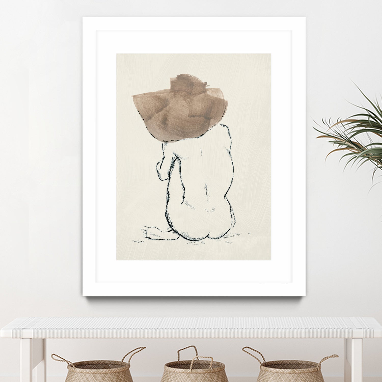 Girl with Floppy Hat by Chloe Elliott on GIANT ART - figurative figurative