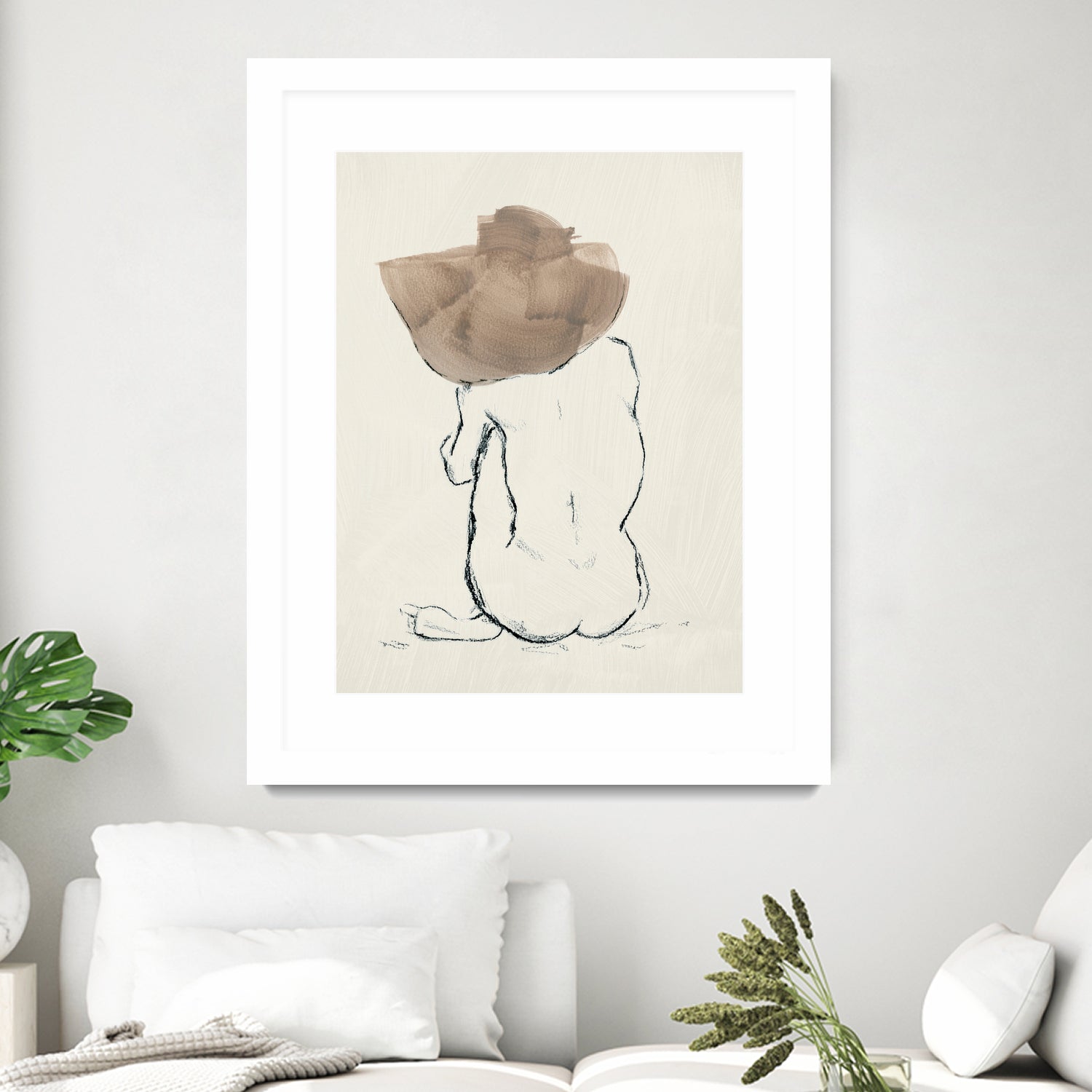 Girl with Floppy Hat by Chloe Elliott on GIANT ART - figurative figurative