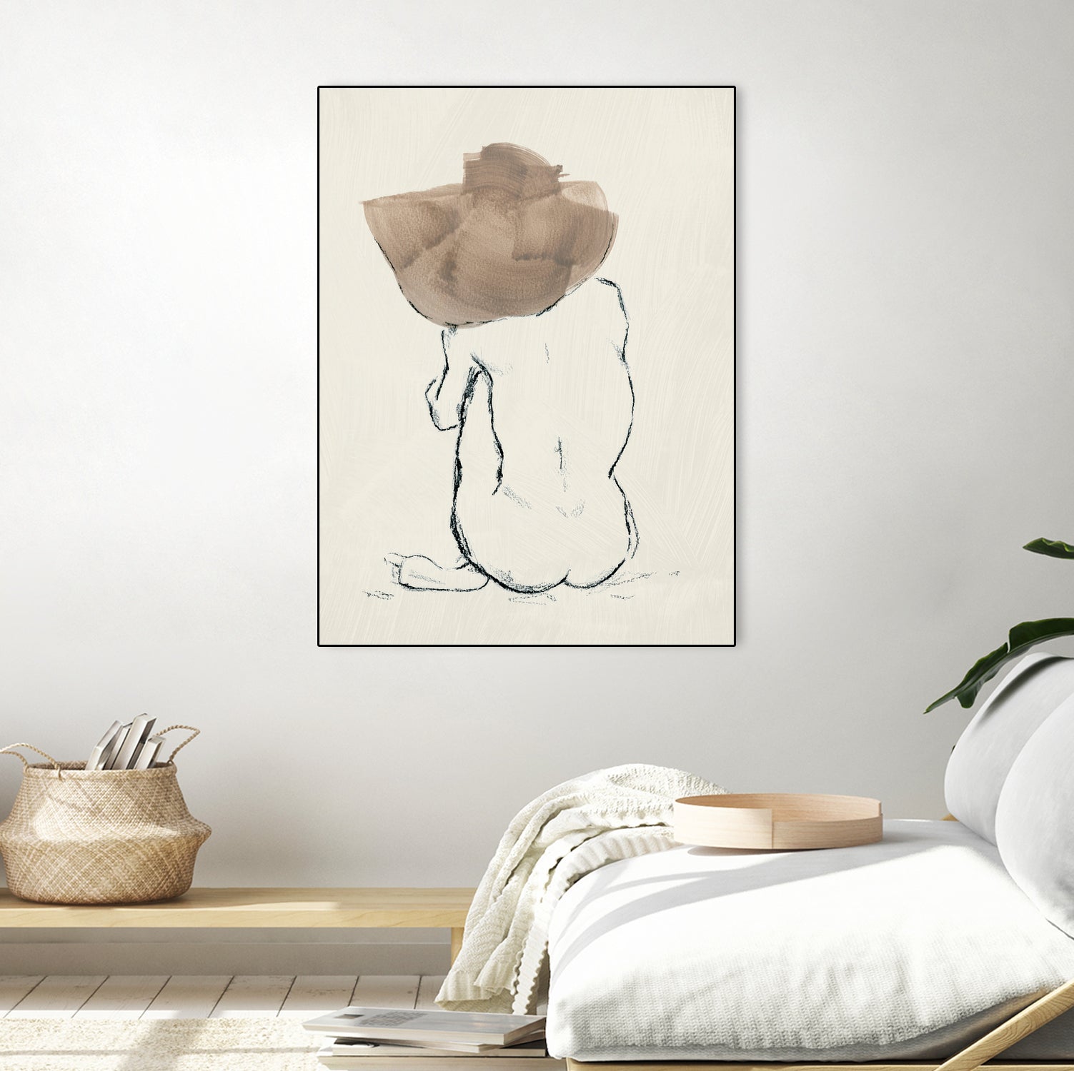 Girl with Floppy Hat by Chloe Elliott on GIANT ART - figurative figurative