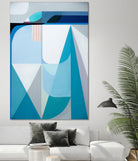 Frozen Shores by Marion Griese on GIANT ART - blue abstract