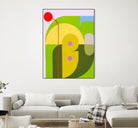 Running Towards the Sun 7  by Marion Griese on GIANT ART - yellow abstract