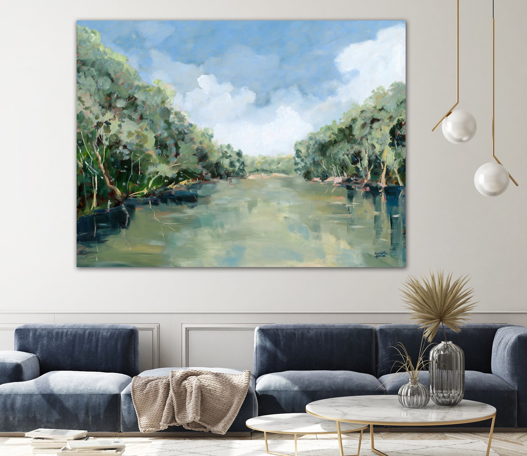 Murray River by Meredith Howse on GIANT ART - green abstracts