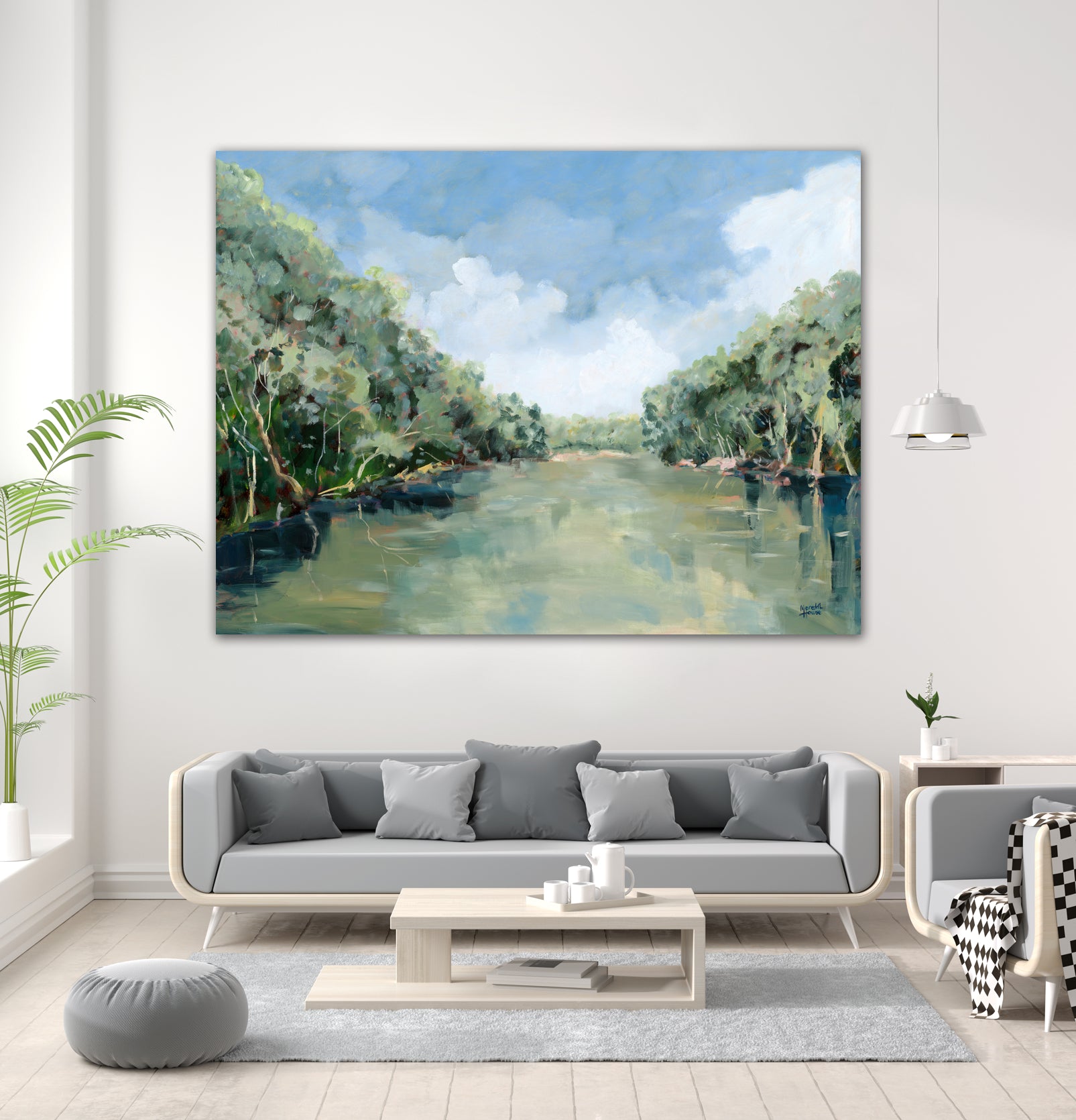 Murray River by Meredith Howse on GIANT ART - green abstracts