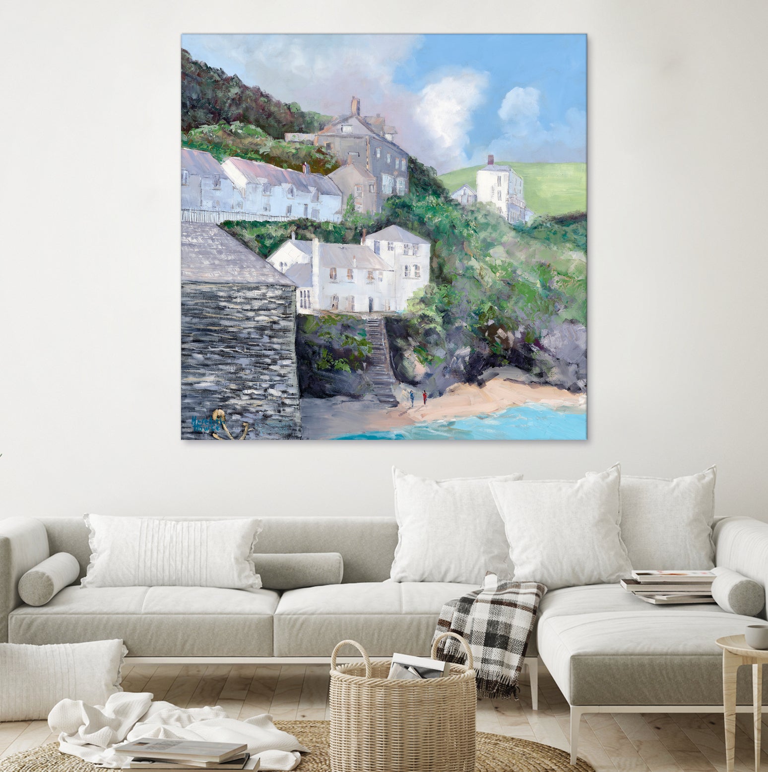 Port Isaac by Meredith Howse on GIANT ART - gray landscapes