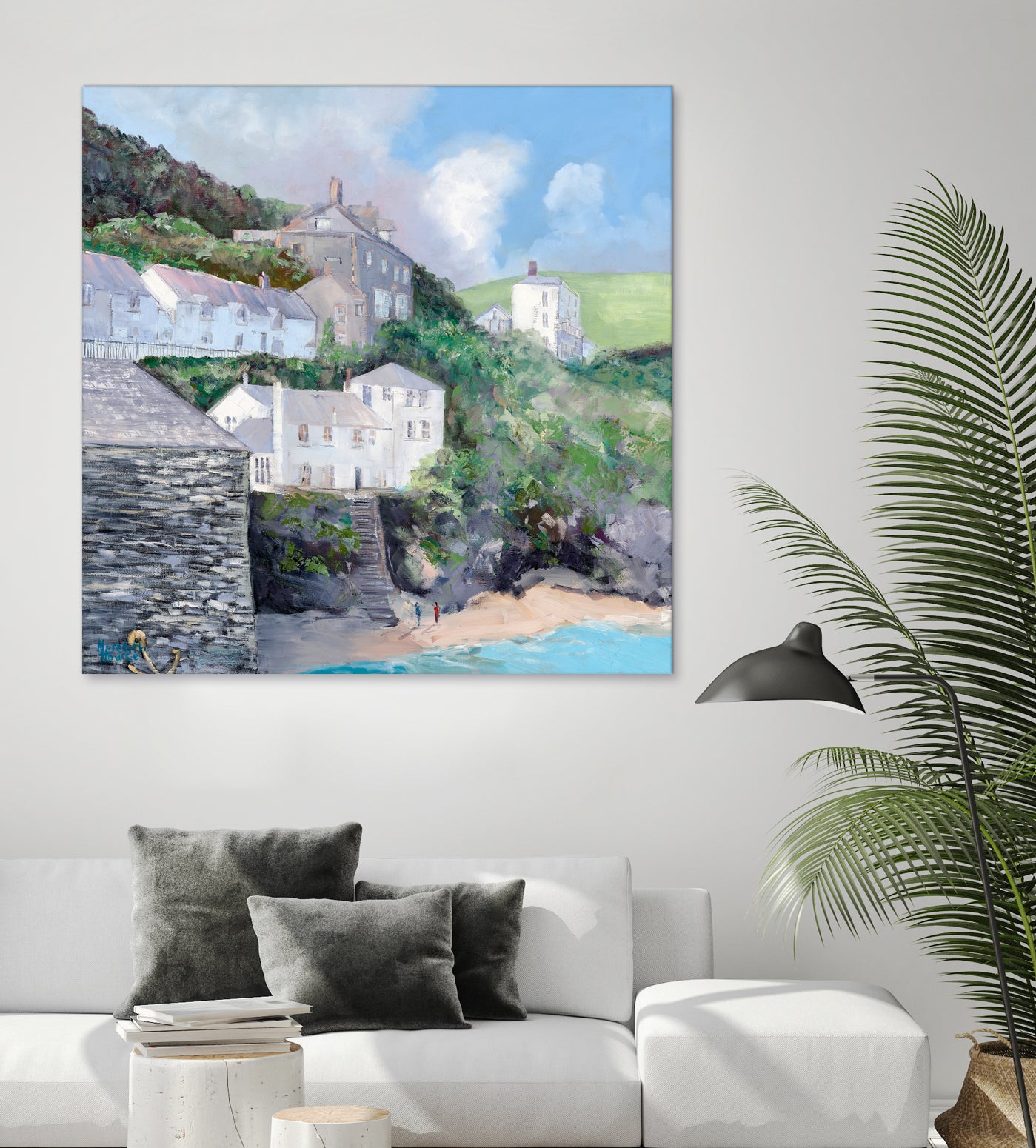 Port Isaac by Meredith Howse on GIANT ART - gray landscapes