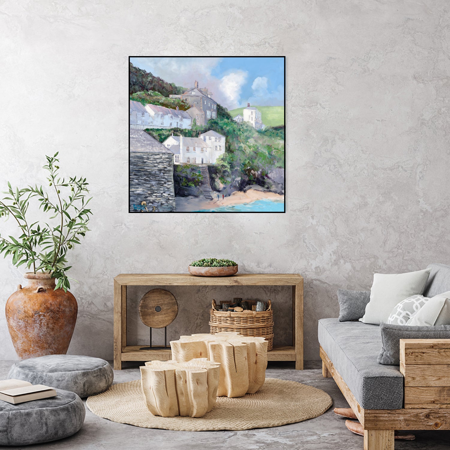 Port Isaac by Meredith Howse on GIANT ART - gray landscapes