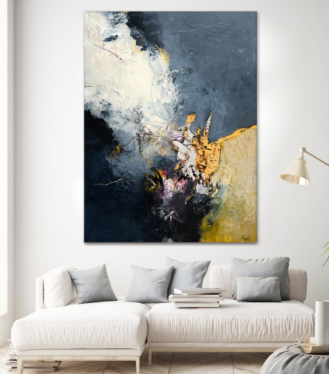 Soft Echo by Design Fabrikken on GIANT ART - white abstracts