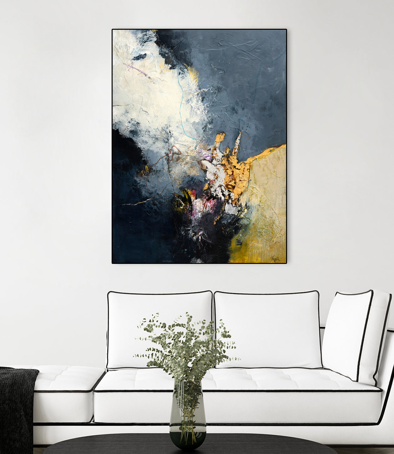 Soft Echo by Design Fabrikken on GIANT ART - white abstracts