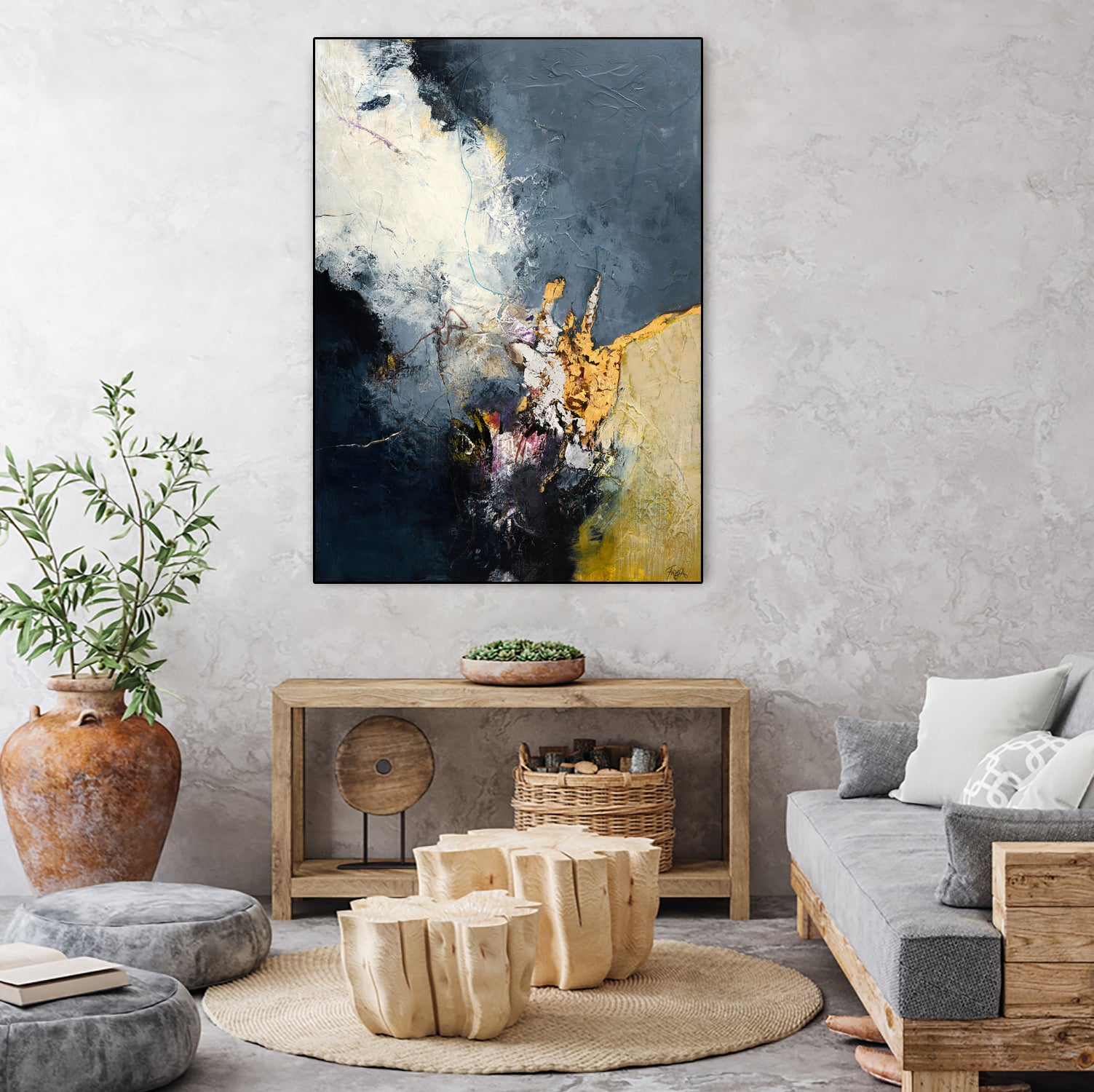 Soft Echo by Design Fabrikken on GIANT ART - white abstracts