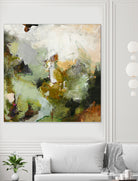 Evergreen 1 by Design Fabrikken on GIANT ART - gold floral/still life