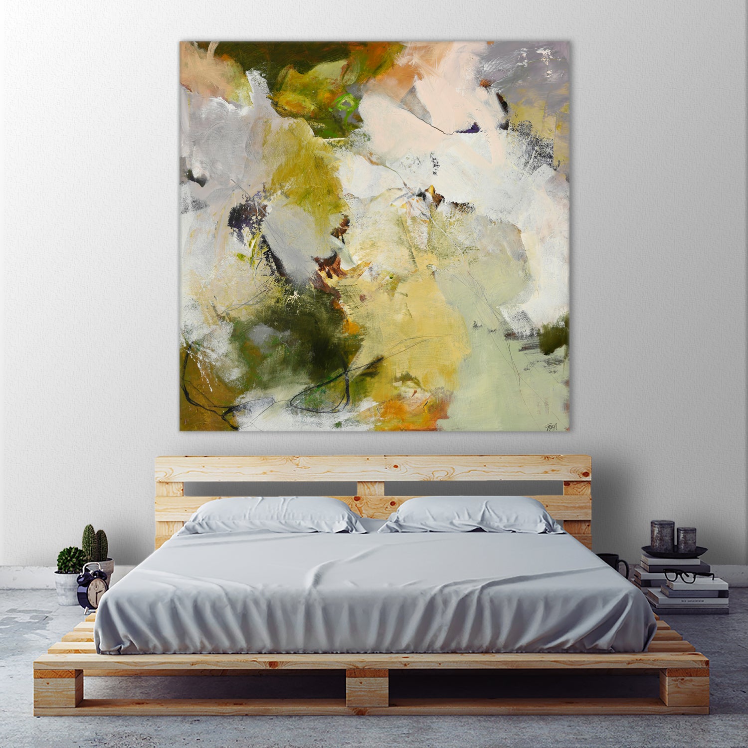 Evergreen 2 by Design Fabrikken on GIANT ART - gold floral/still life