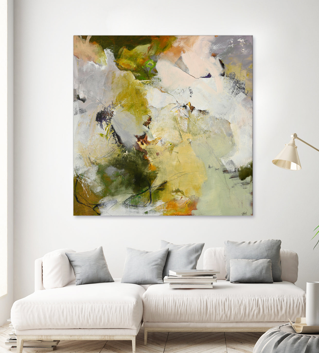 Evergreen 2 by Design Fabrikken on GIANT ART - gold floral/still life