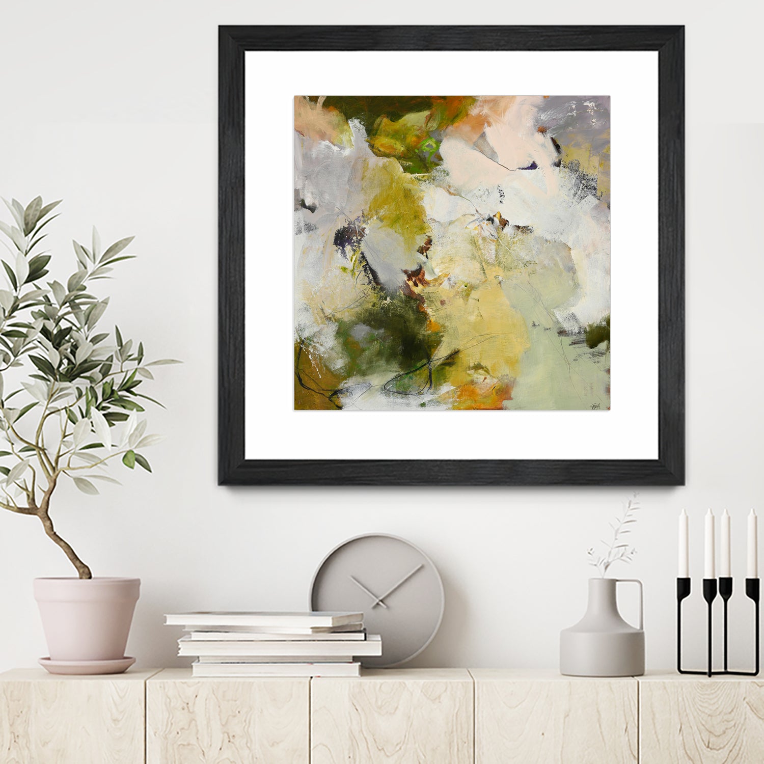 Evergreen 2 by Design Fabrikken on GIANT ART - gold floral/still life