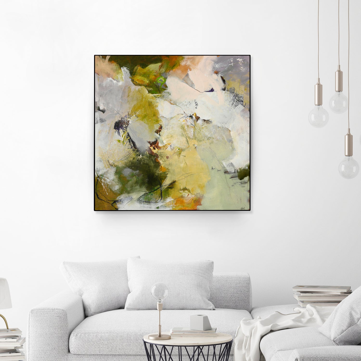 Evergreen 2 by Design Fabrikken on GIANT ART - gold floral/still life