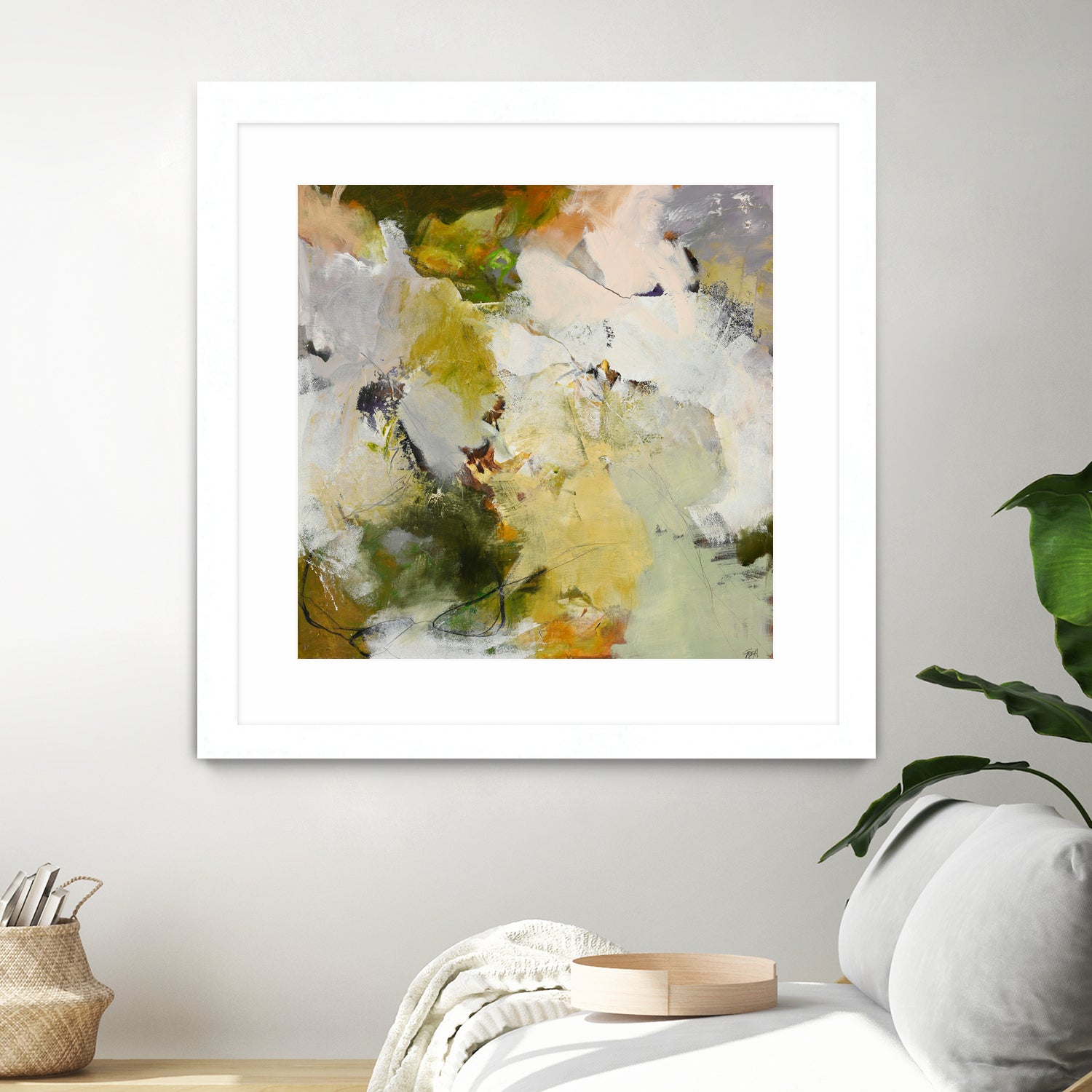 Evergreen 2 by Design Fabrikken on GIANT ART - gold floral/still life