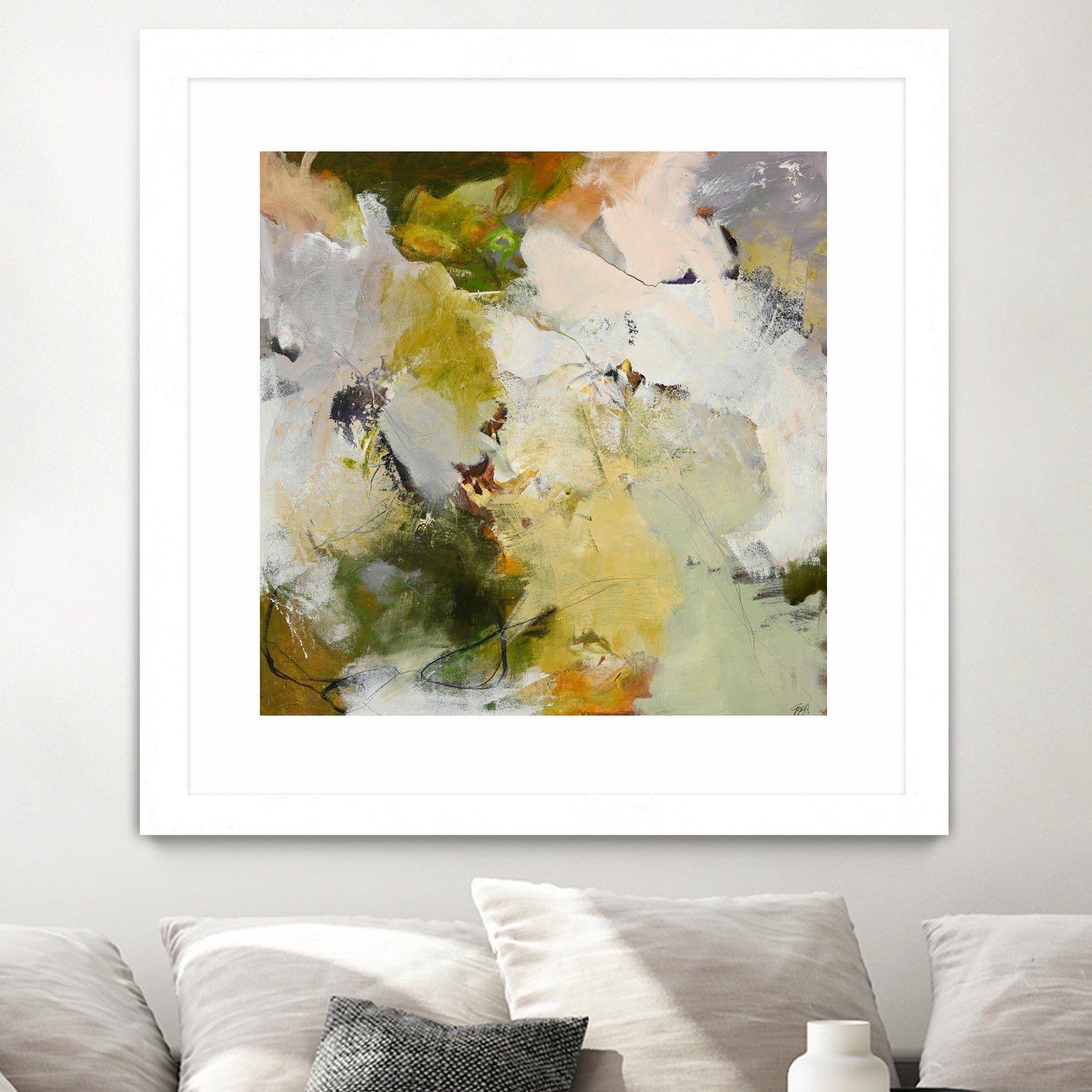 Evergreen 2 by Design Fabrikken on GIANT ART - gold floral/still life