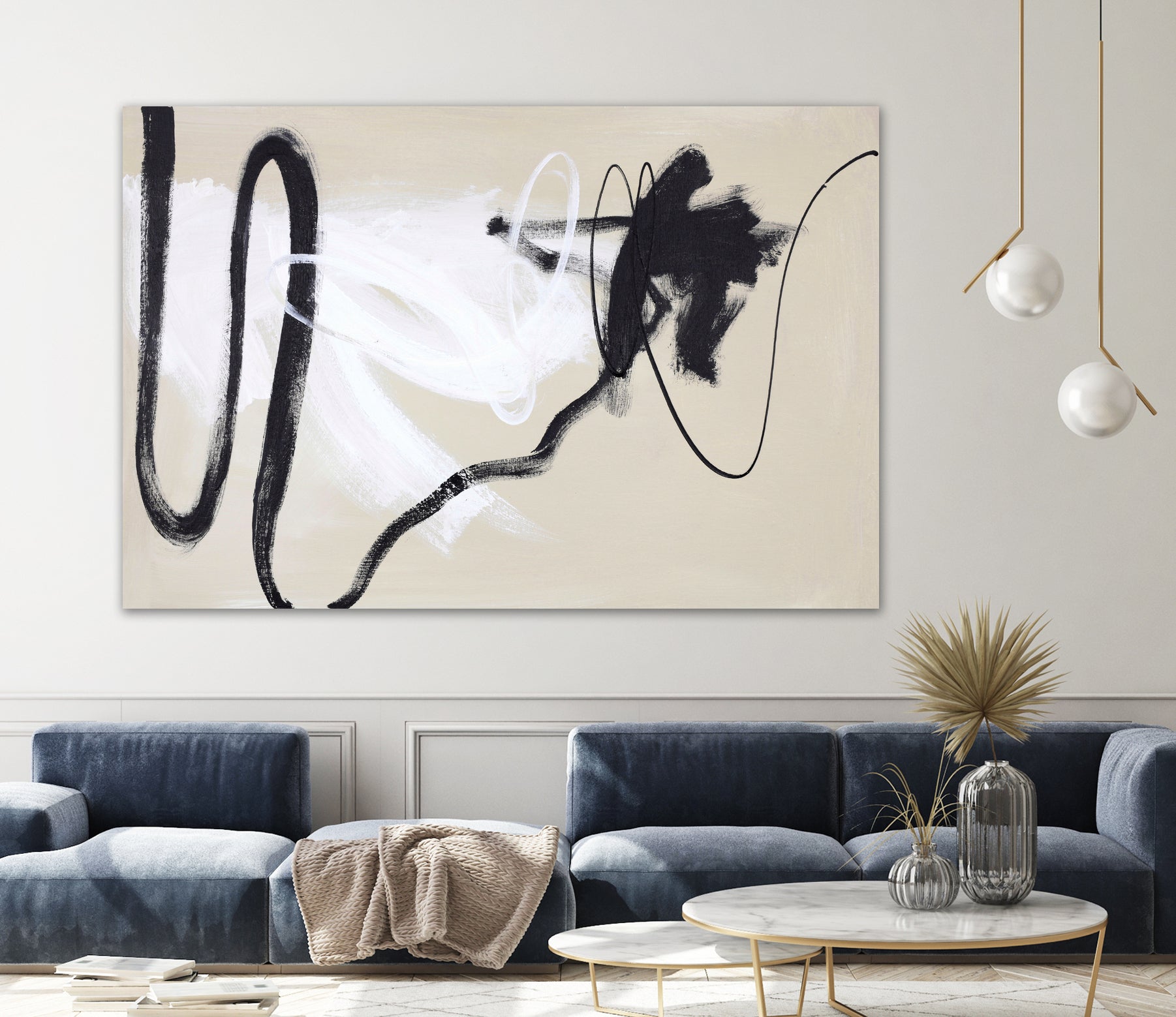 Less but Better by Design Fabrikken on GIANT ART - beige linear