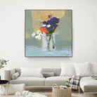 Bouquet With Polka Dots No. 8 by Kathleen Robbins on GIANT ART - gray contemporary