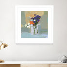 Bouquet With Polka Dots No. 8 by Kathleen Robbins on GIANT ART - gray contemporary