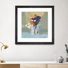 Bouquet With Polka Dots No. 8 by Kathleen Robbins on GIANT ART - gray contemporary