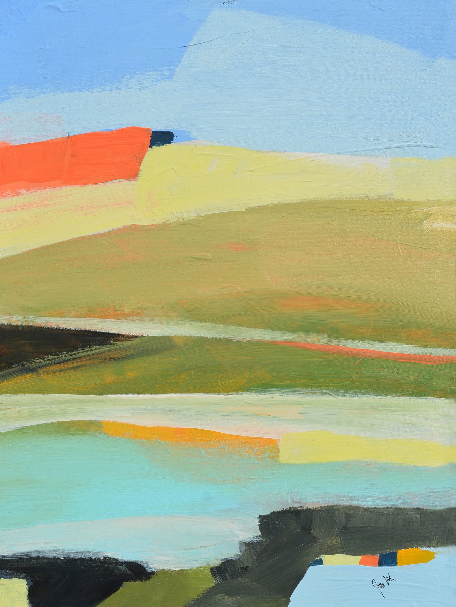 Colorfield No. 16 by Jan Weiss on GIANT ART - green landscapes