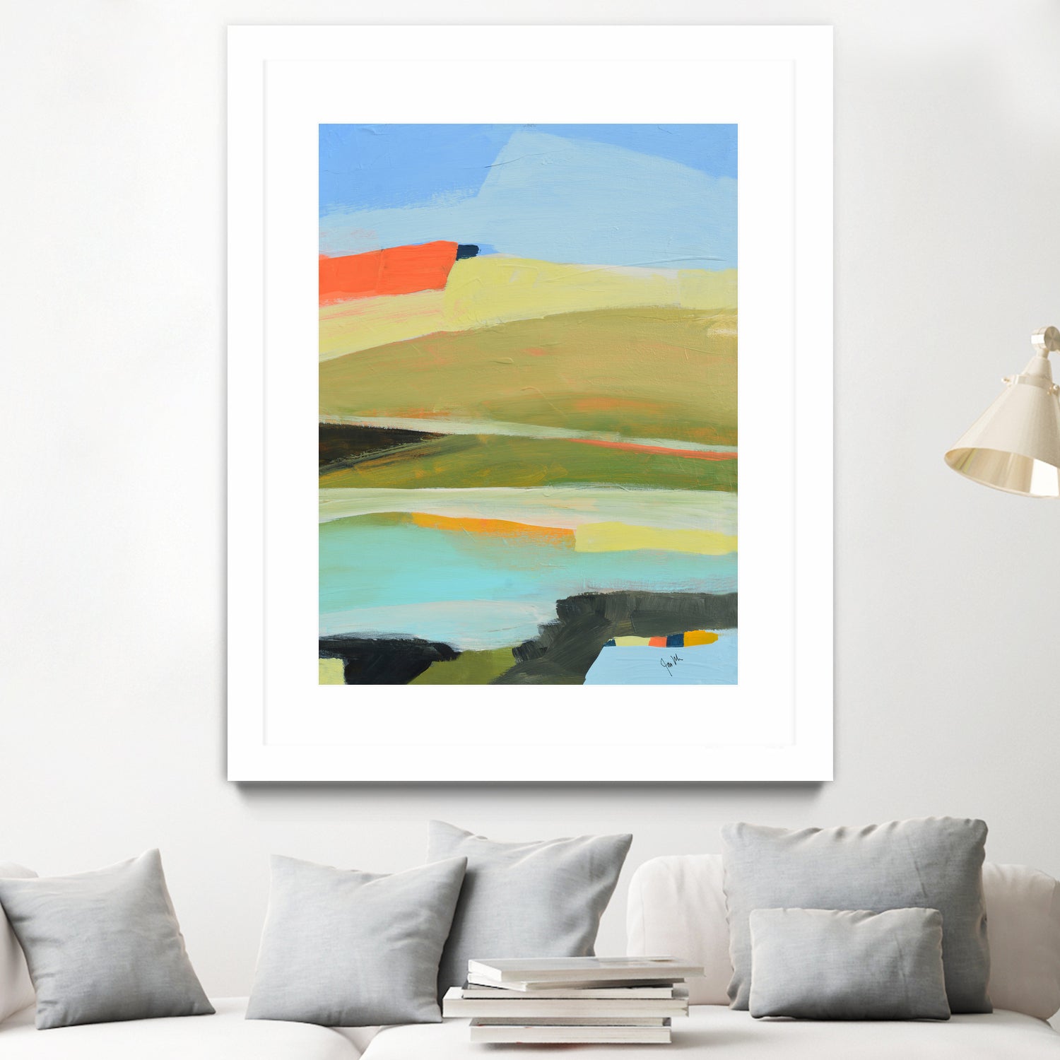 Colorfield No. 16 by Jan Weiss on GIANT ART - green landscapes