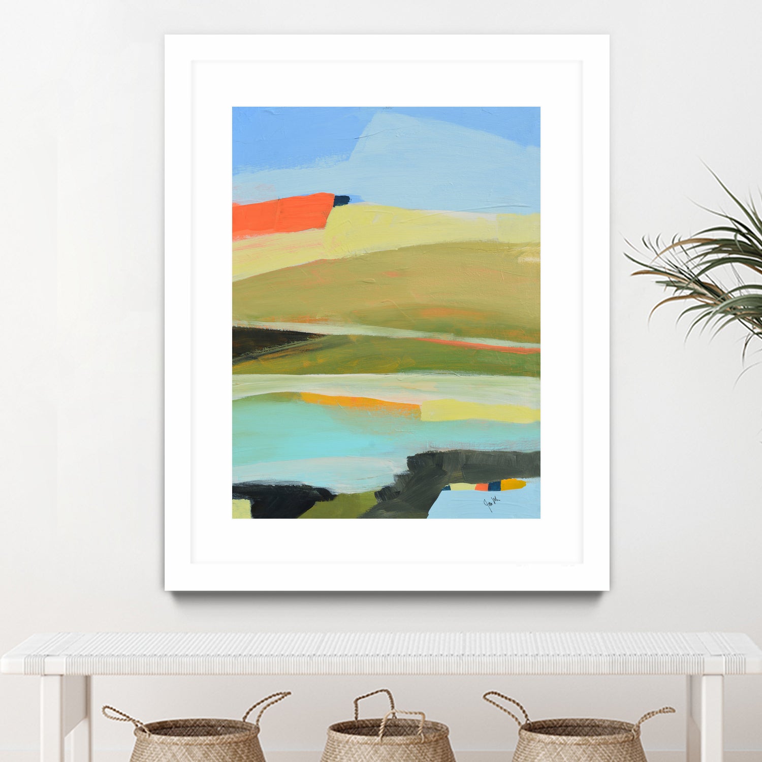 Colorfield No. 16 by Jan Weiss on GIANT ART - green landscapes