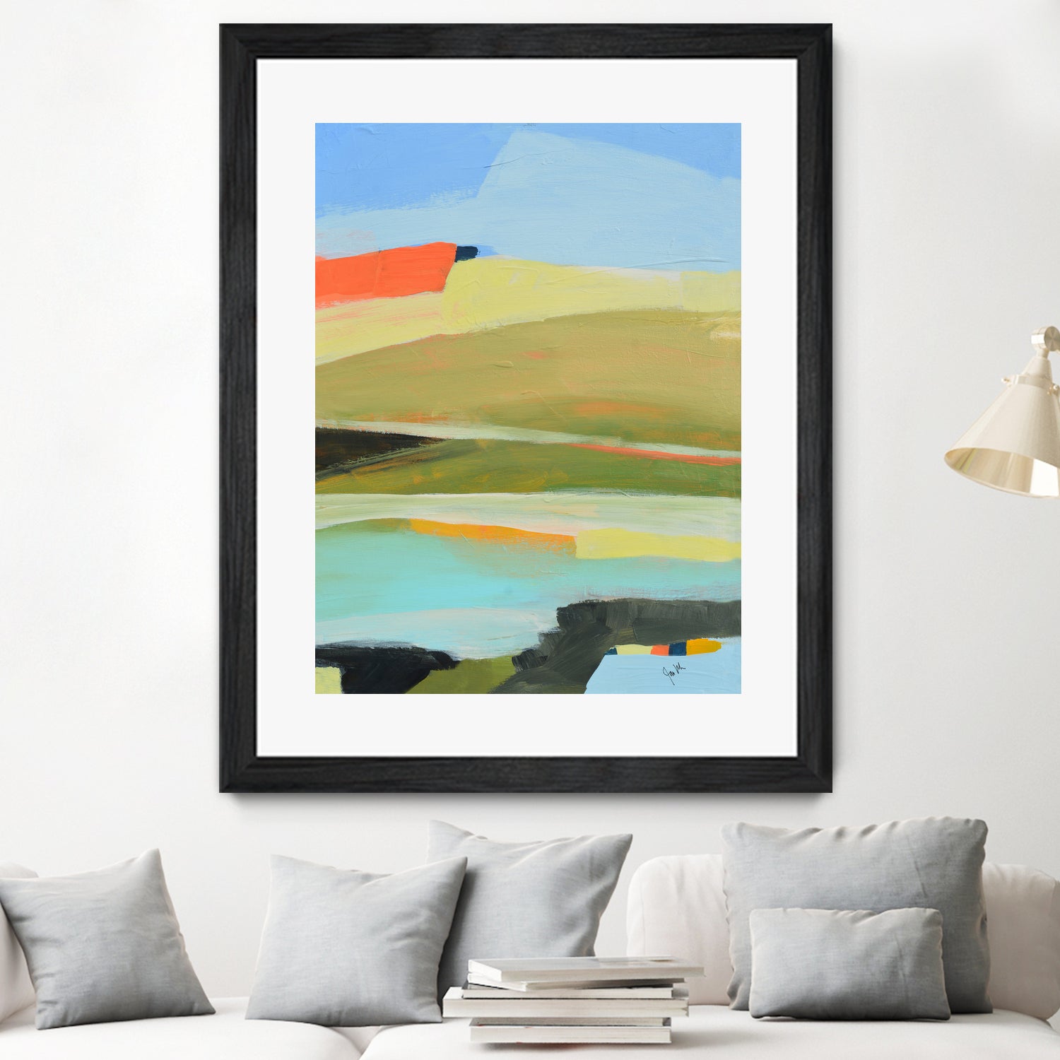 Colorfield No. 16 by Jan Weiss on GIANT ART - green landscapes