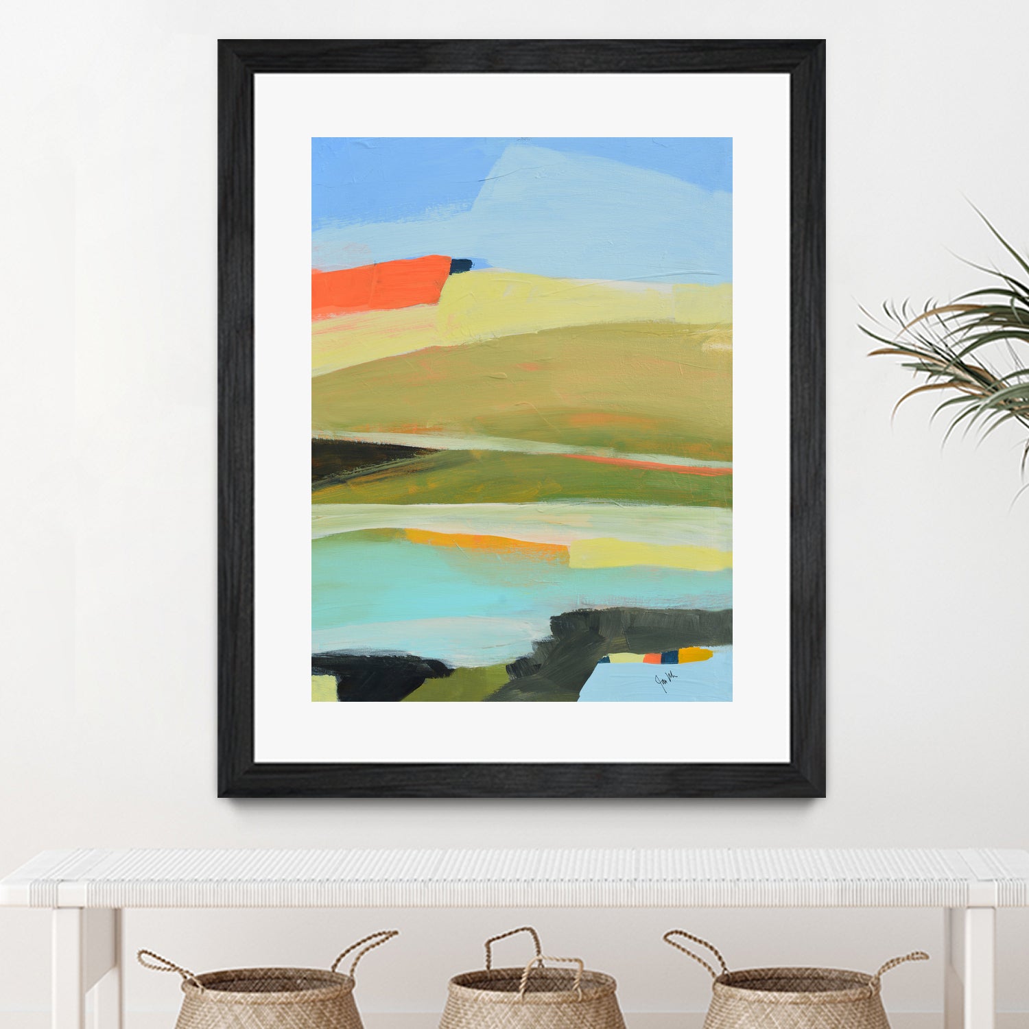 Colorfield No. 16 by Jan Weiss on GIANT ART - green landscapes