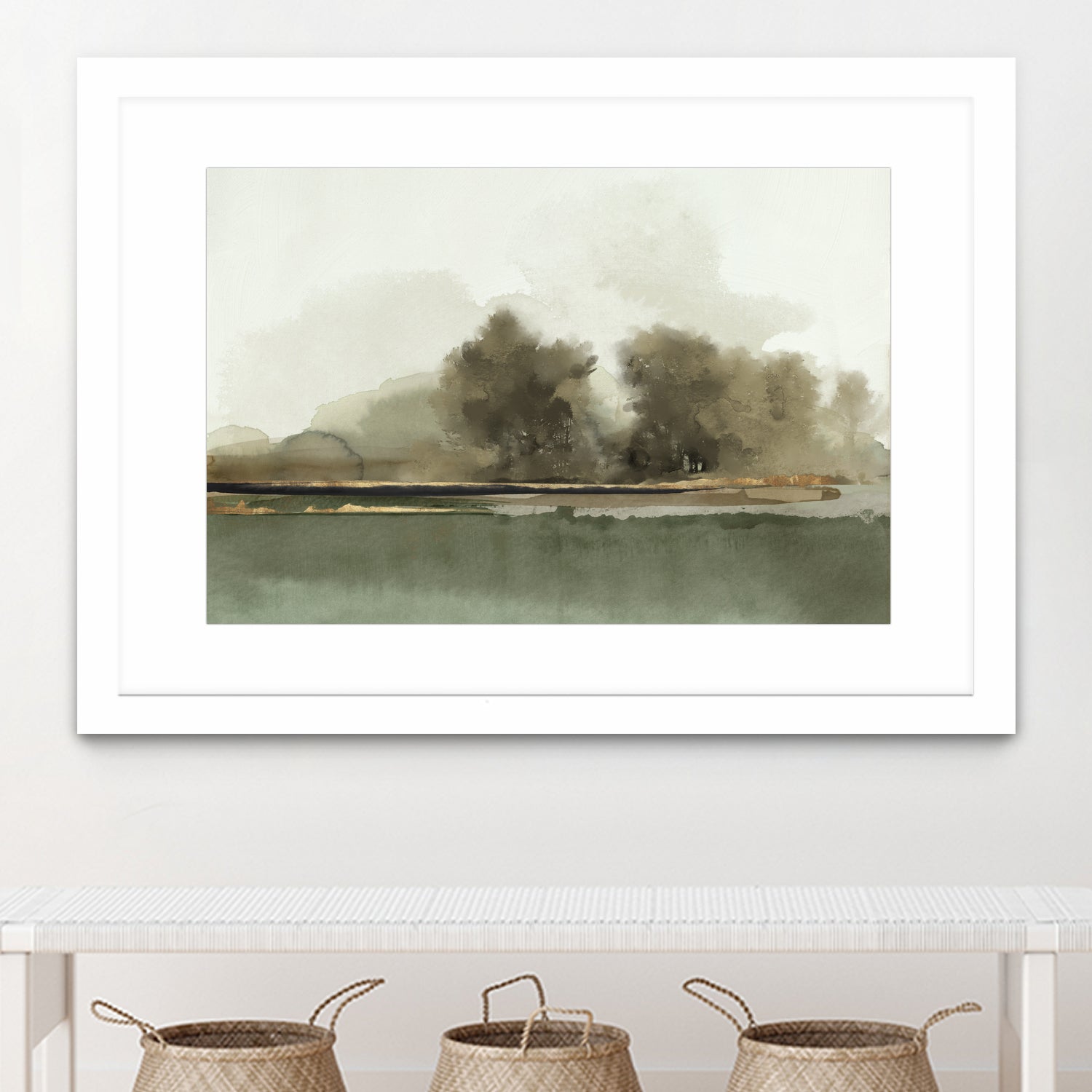 Forest Memories  by Jacob Q on GIANT ART - gold landscape 