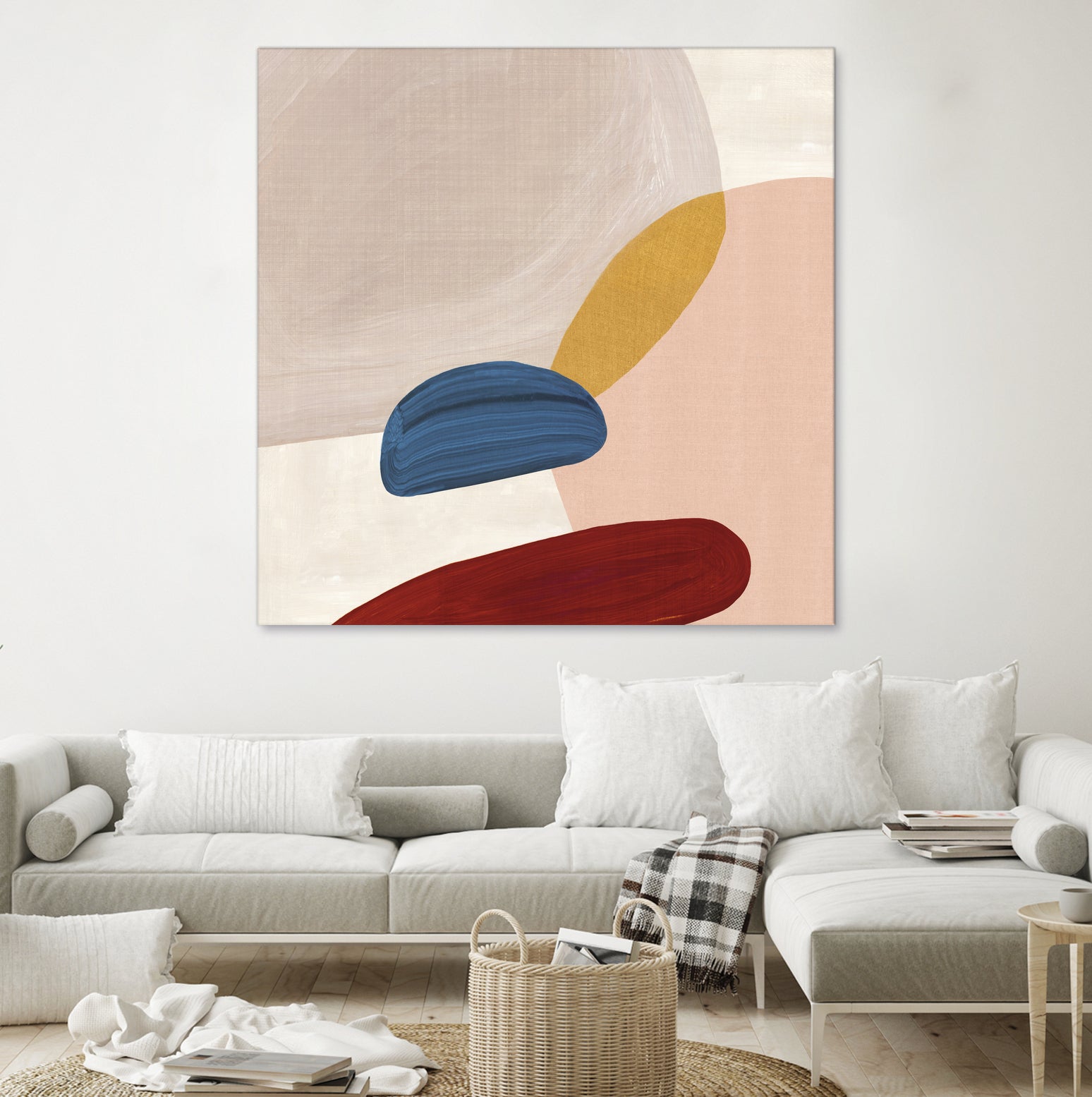 Pink Pebbles II by Eva Watts  on GIANT ART - pink shapes