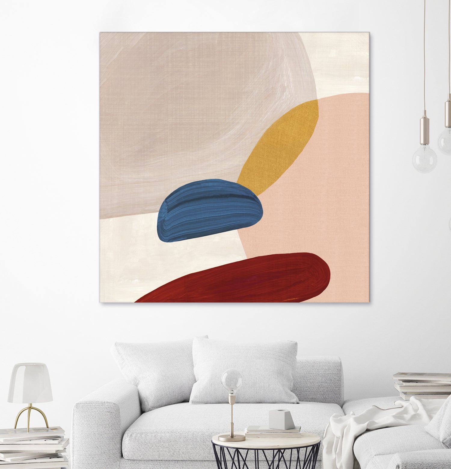 Pink Pebbles II by Eva Watts  on GIANT ART - pink shapes