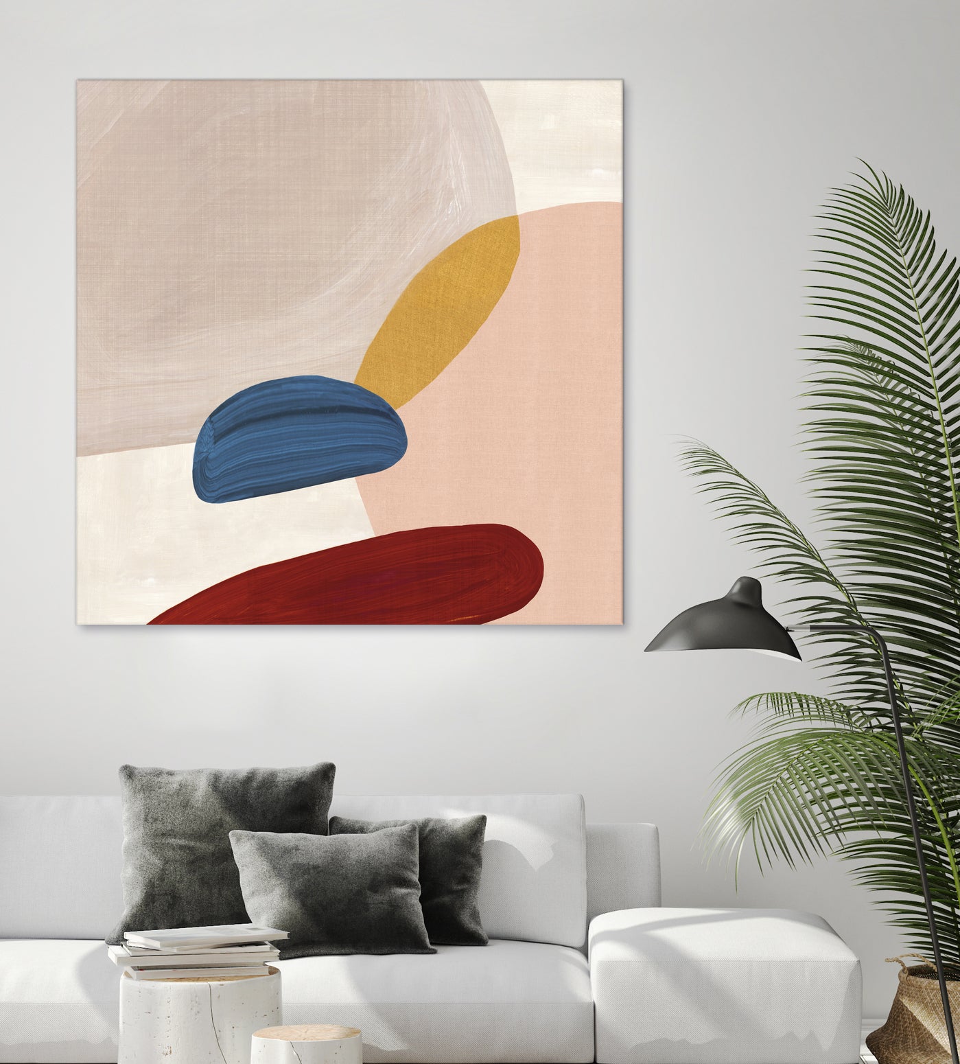 Pink Pebbles II by Eva Watts  on GIANT ART - pink shapes