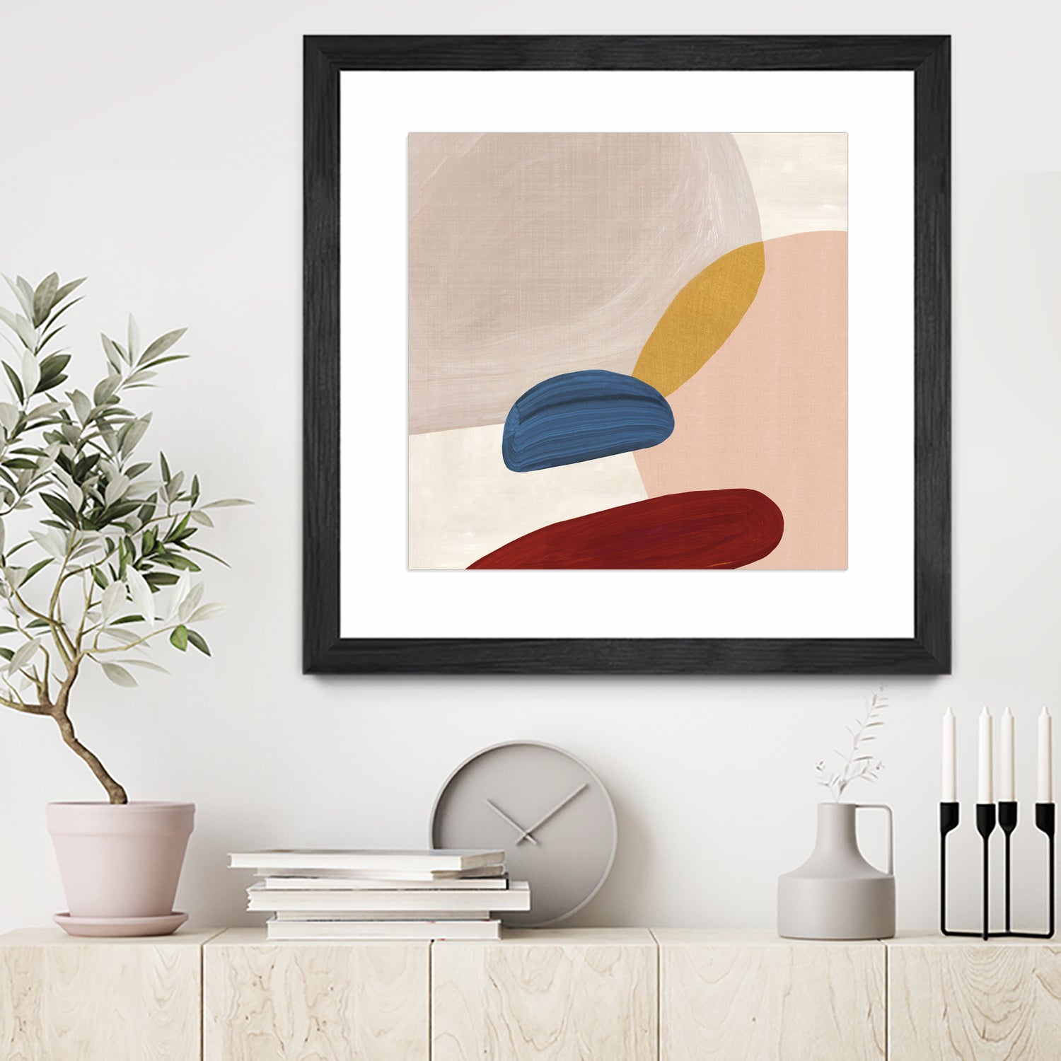 Pink Pebbles II by Eva Watts  on GIANT ART - pink shapes