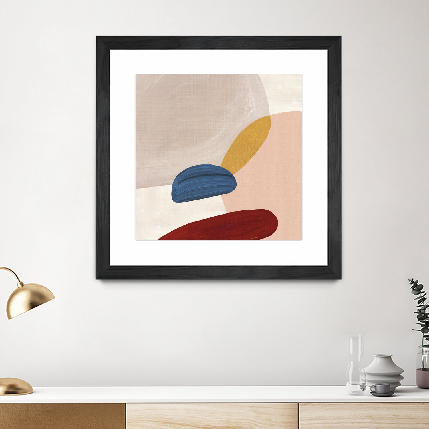 Pink Pebbles II by Eva Watts  on GIANT ART - pink shapes