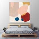 Pink Pebbles III by Eva Watts on GIANT ART - blue  shapes 