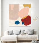 Pink Pebbles III by Eva Watts on GIANT ART - blue  shapes 