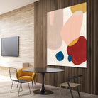 Pink Pebbles III by Eva Watts on GIANT ART - blue  shapes 